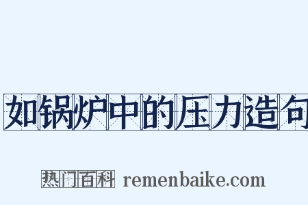 如锅炉中的压力造句是什么意思的图片